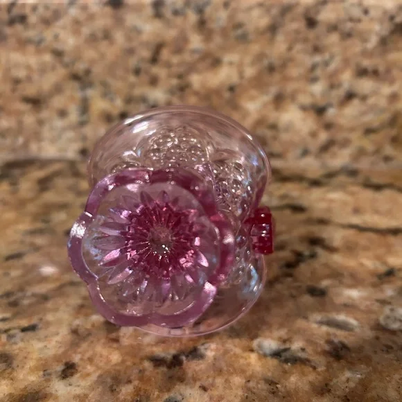 Vintage Fenton Mini Dusty Rose Glass Basket - Picture 4 of 4